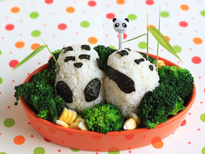 熊猫肉松饭团