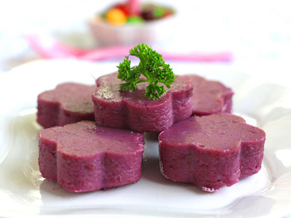 紫薯花朵松糕